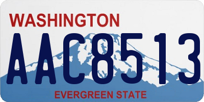 WA license plate AAC8513