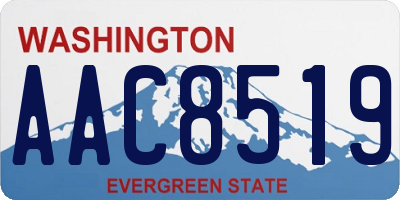 WA license plate AAC8519