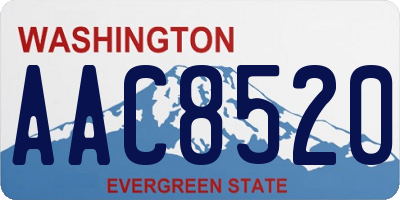 WA license plate AAC8520