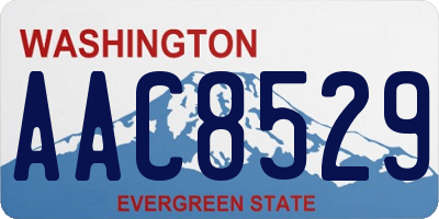 WA license plate AAC8529