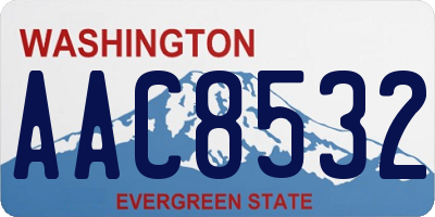 WA license plate AAC8532