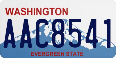 WA license plate AAC8541