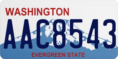 WA license plate AAC8543