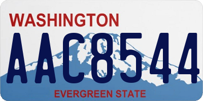 WA license plate AAC8544