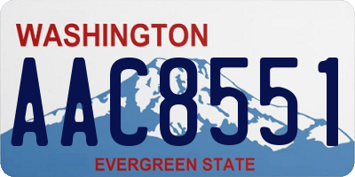 WA license plate AAC8551