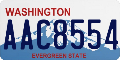 WA license plate AAC8554