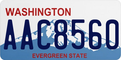 WA license plate AAC8560