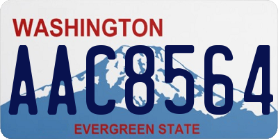 WA license plate AAC8564