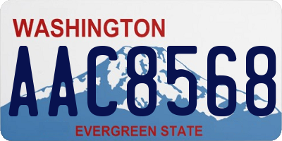 WA license plate AAC8568