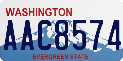 WA license plate AAC8574