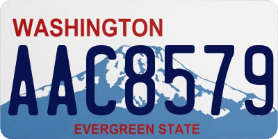 WA license plate AAC8579
