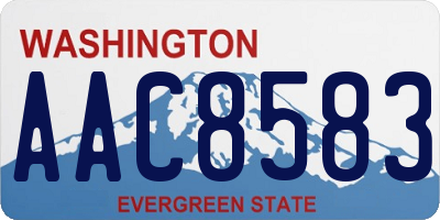 WA license plate AAC8583