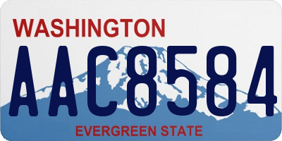 WA license plate AAC8584