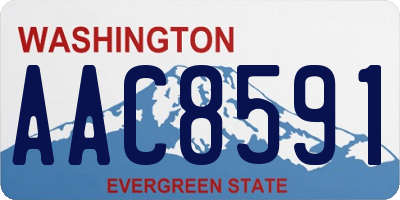 WA license plate AAC8591