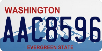 WA license plate AAC8596