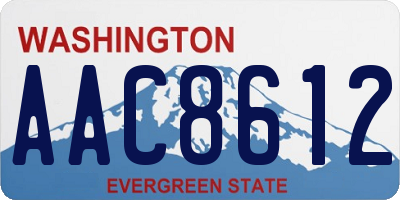 WA license plate AAC8612