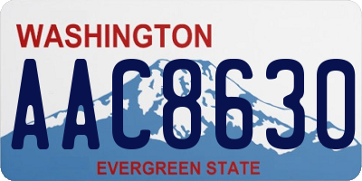 WA license plate AAC8630