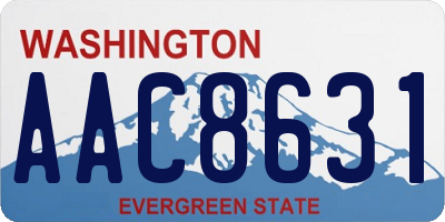 WA license plate AAC8631