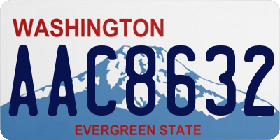 WA license plate AAC8632