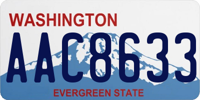 WA license plate AAC8633
