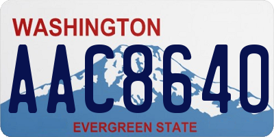 WA license plate AAC8640