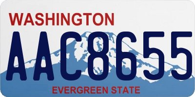 WA license plate AAC8655