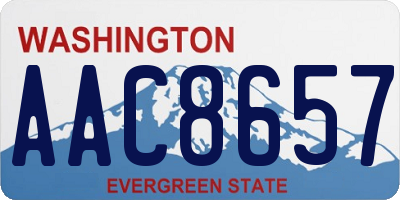 WA license plate AAC8657