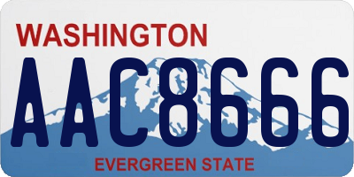 WA license plate AAC8666