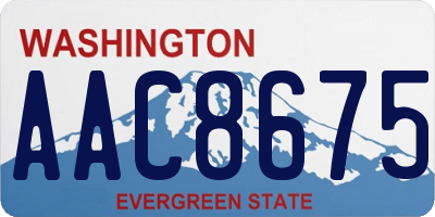 WA license plate AAC8675