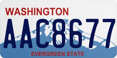 WA license plate AAC8677