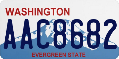 WA license plate AAC8682