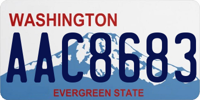 WA license plate AAC8683