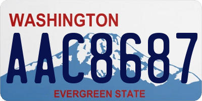 WA license plate AAC8687