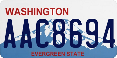 WA license plate AAC8694