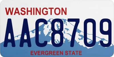 WA license plate AAC8709