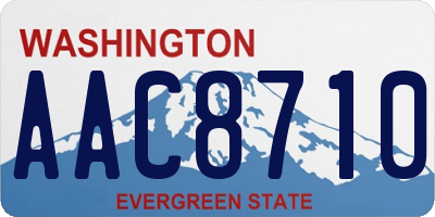 WA license plate AAC8710