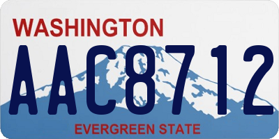 WA license plate AAC8712