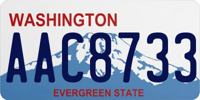WA license plate AAC8733