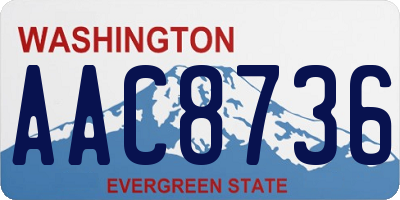 WA license plate AAC8736