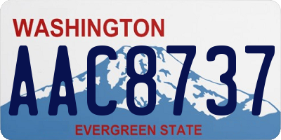 WA license plate AAC8737