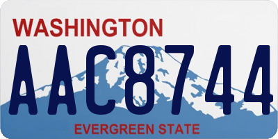 WA license plate AAC8744