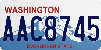 WA license plate AAC8745
