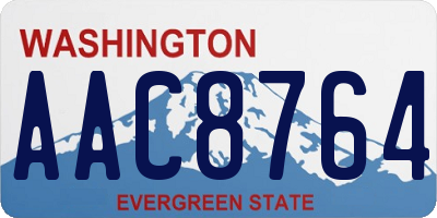 WA license plate AAC8764