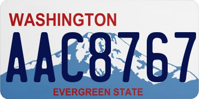 WA license plate AAC8767
