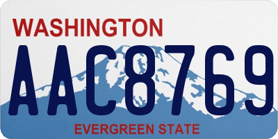 WA license plate AAC8769
