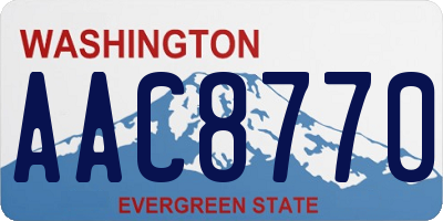 WA license plate AAC8770