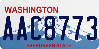 WA license plate AAC8773
