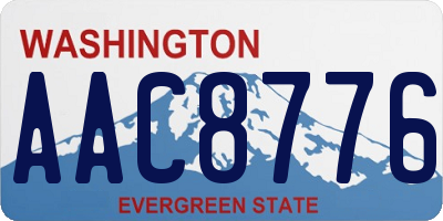 WA license plate AAC8776