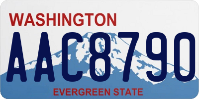 WA license plate AAC8790