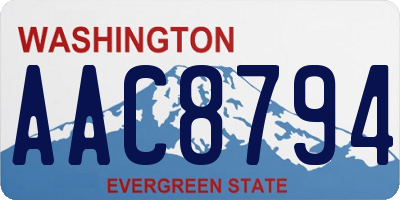 WA license plate AAC8794